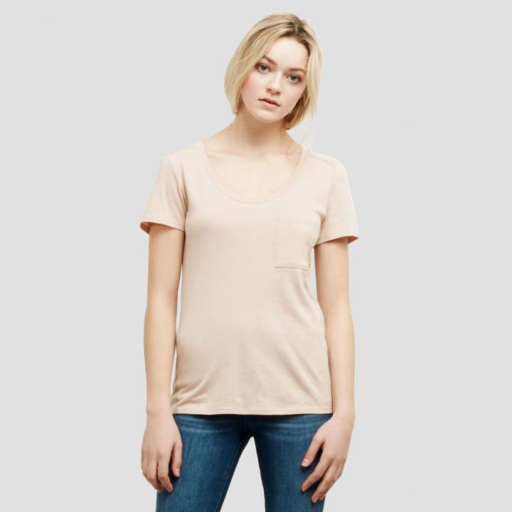 Kenneth Cole New York Basic Pocket Tee - Tan Rose
