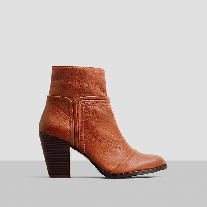 Kenneth Cole New York Natalie Pebbled Leather Bootie - Brown