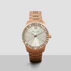 Kenneth Cole New York Rose Goldtone Baguette Crystal Link Watch - Neutral
