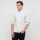 Kenneth Cole New York Oval Dot Print Button Front Shirt - White