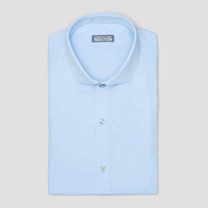 Reaction Kenneth Cole Long Sleeve Slim Fit Dress Shirt - Blue Topaz
