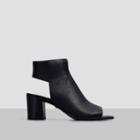 Kenneth Cole New York Shay Leather Open-toe Bootie - Black