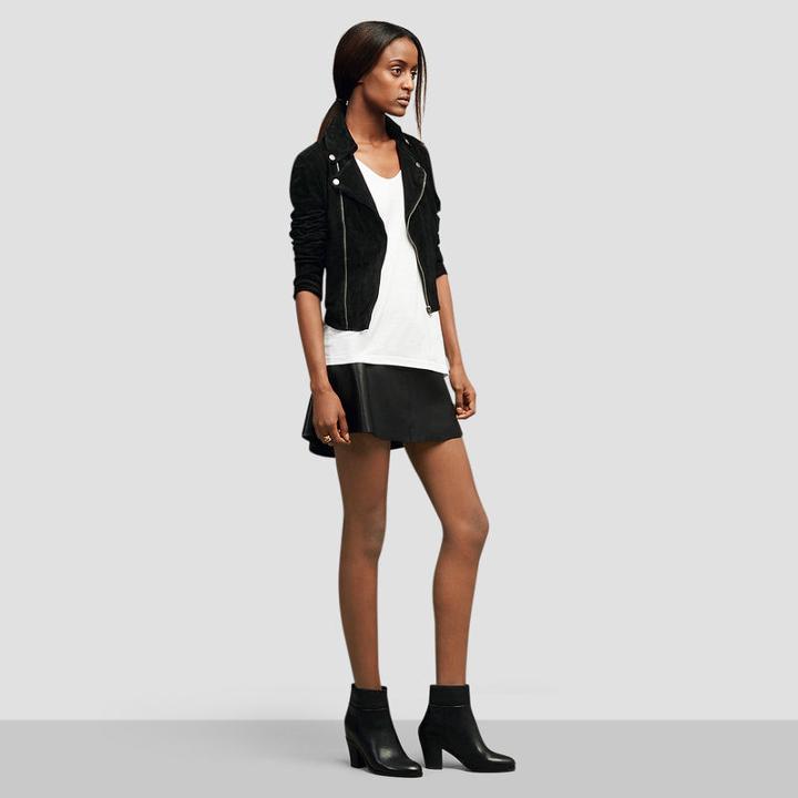 Kenneth Cole Black Label Suede Jacket - Black