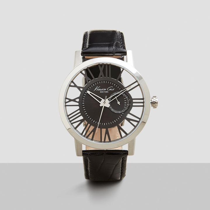 Kenneth Cole New York Transparent Watch With Croco-leather Strap - Neutral