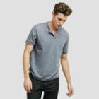 Kenneth Cole New York Short-sleeve Henley With Stripes - Midnight Riv