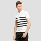 Reaction Kenneth Cole Rubber Striped Henley T-shirt - White