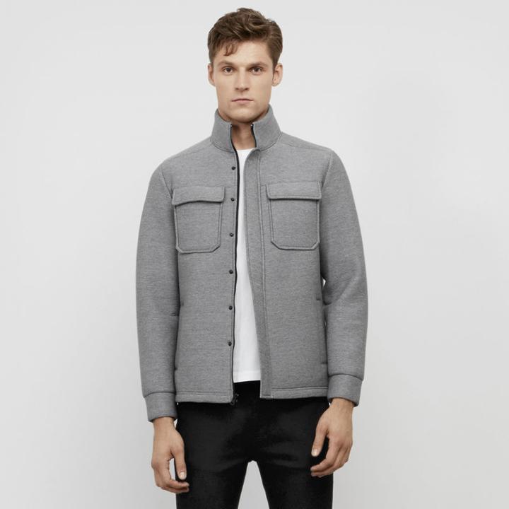 Kenneth Cole Black Label Neoprene Military Jacket - Flannel Heat