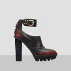 Kenneth Cole New York Otto Polished-leather Lug-sole Bootie - Red/black
