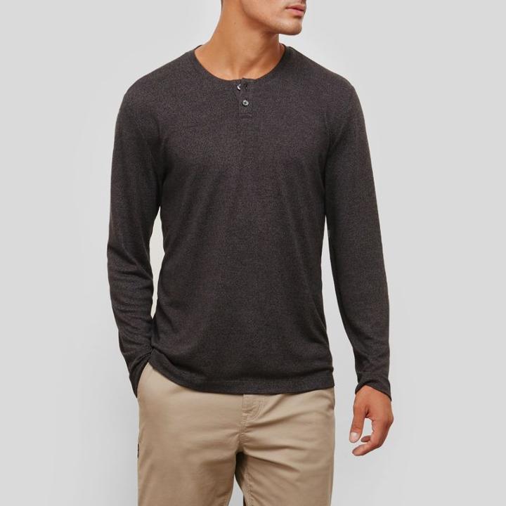 Kenneth Cole New York Tech Thermal Henley - Black