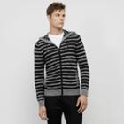 Reaction Kenneth Cole Full-zip Striped Hoodie - Dusty White