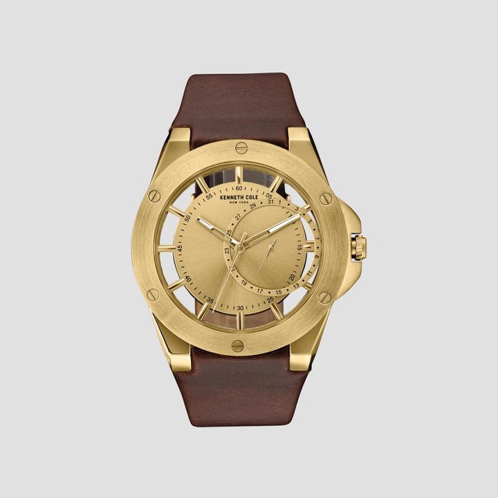 Kenneth Cole New York Gold-tone Multi-function Transparent Watch - Neutral