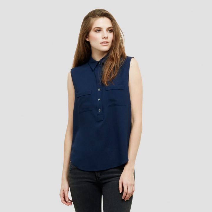 Kenneth Cole New York Sleeveless Military Top - Deepmarine
