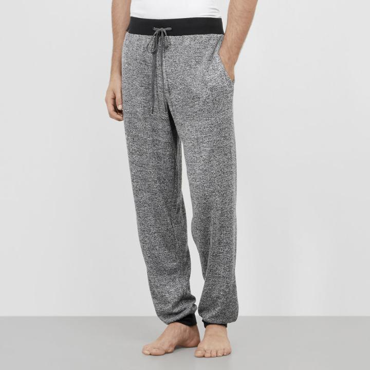 Kenneth Cole New York Drawstring Lounge Pant - Black Marled