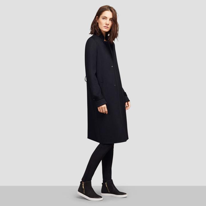Kenneth Cole Black Label Blended Cashmere Coat - Black