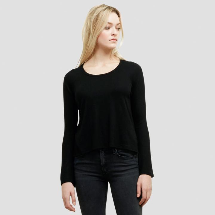 Kenneth Cole New York Ribbed Knit Raglan Shirt - Black