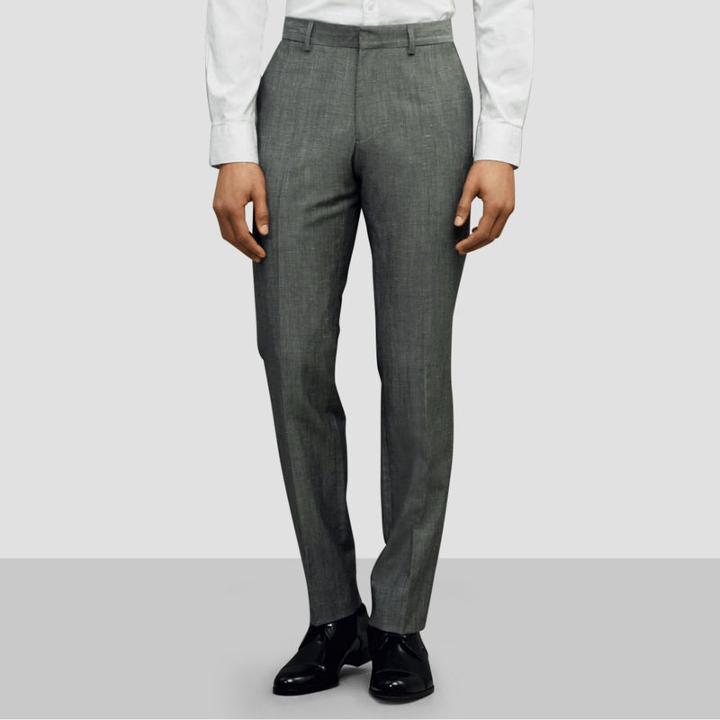 Kenneth Cole Black Label Slim Flat - Shoe Front Pant - Black