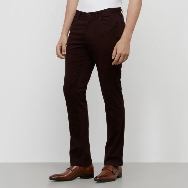 Reaction Kenneth Cole Slim-fit 5 Pocket Pant - Merlot
