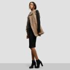 Kenneth Cole Black Label Shearling Moto Vest - Heather Grey