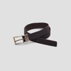 Kenneth Cole New York Textured Black Leather Belt - Black/brown