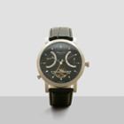 Kenneth Cole New York Silvertone Automatic Black Croco Leather Strap Watch - Neutral