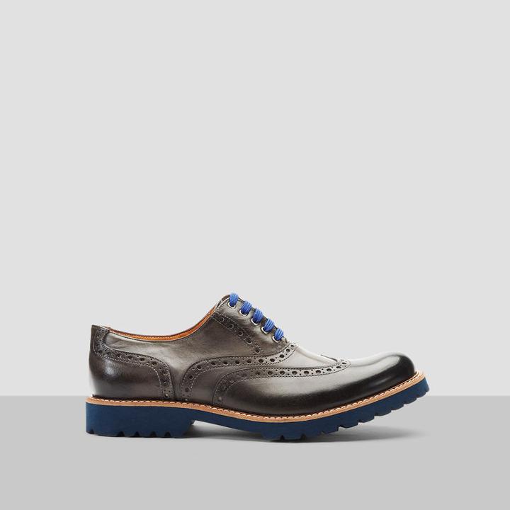 Kenneth Cole New York Shut It Down Leather Shoe - Grey