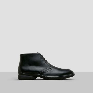 Reaction Kenneth Cole Punch-uation Leather Lace-up Boot - Black Leathe