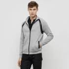 Reaction Kenneth Cole Full Zip Mock Neck Sweater - Heather Grey