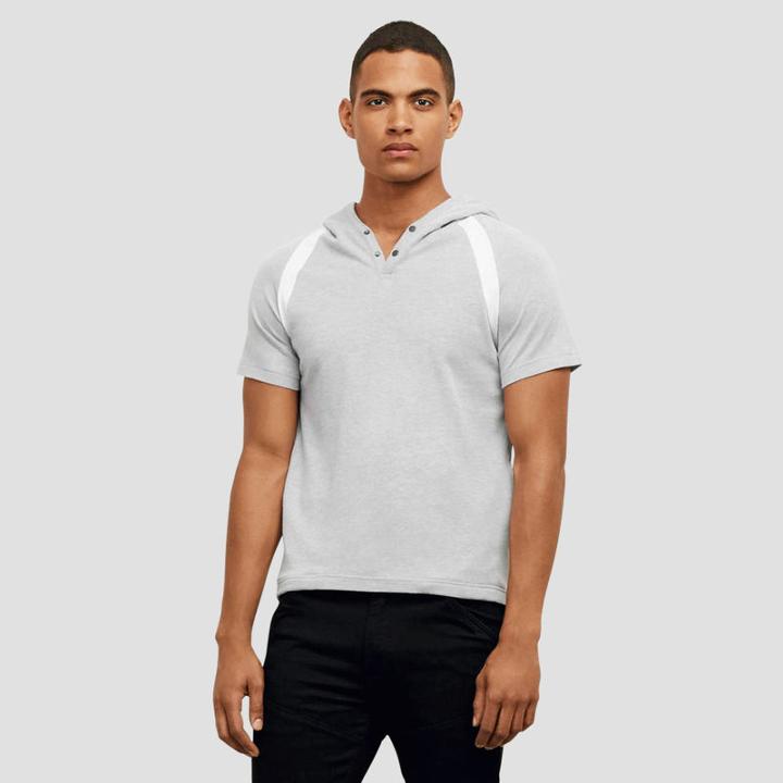 Reaction Kenneth Cole Short Sleeve Pull-over Hoodie - Deepatlantic