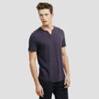 Kenneth Cole New York Short-sleeve Striped Henley - Cassis