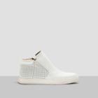 Kenneth Cole New York Kalvin Leather Perforated Sneaker - White