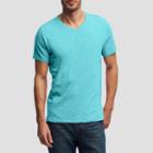 Kenneth Cole New York Slub-knit V-neck T-shirt - Crystal Clea