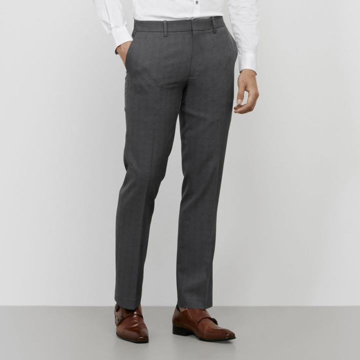 Reaction Kenneth Cole Flat - Shoe Front Dress Pant - Dim Grey Cb