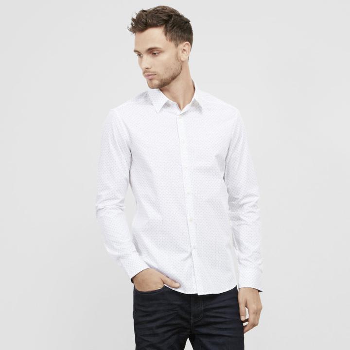 Kenneth Cole New York Long-sleeve Circle Print Shirt - White