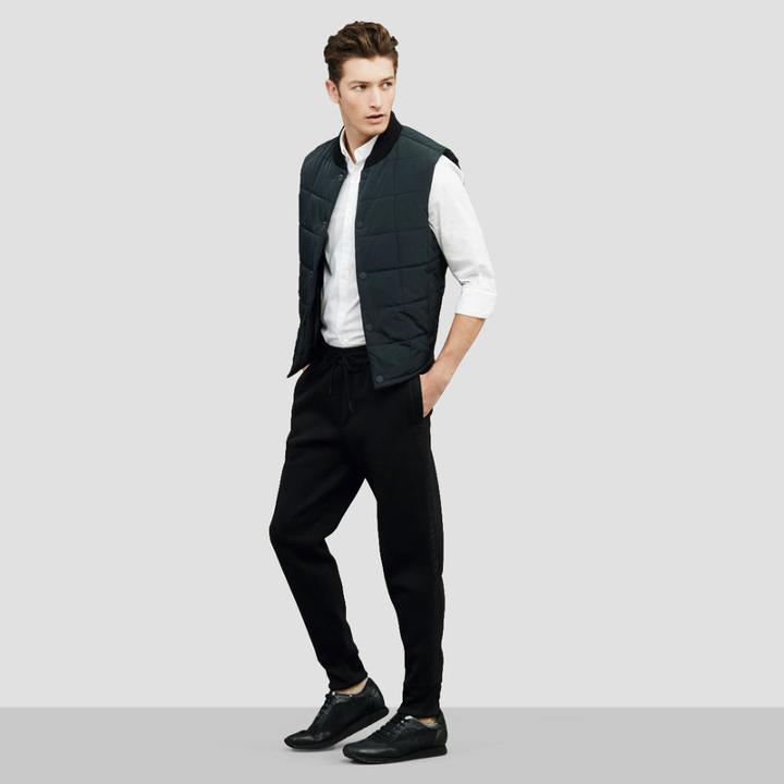 Kenneth Cole Black Label Quilted Nylon Vest - Black