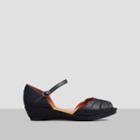Gentle Souls By Kenneth Cole Lily Moon Leather Sandal - Black