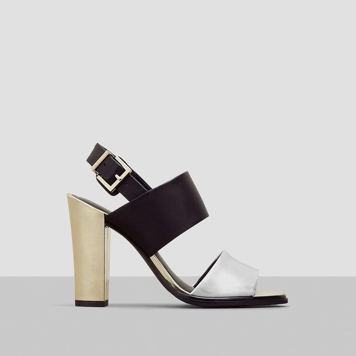 Kenneth Cole New York Susie Patent Sandal - Silver Cmb