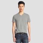 Kenneth Cole New York V-neck Slub T-shirt - Dim Grey