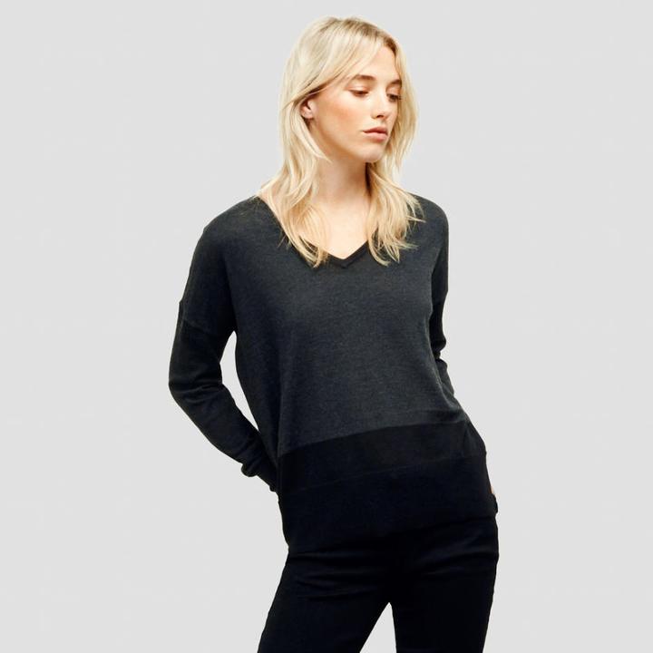 Kenneth Cole New York V-neck Colorblock Sweater - Chamelngbk