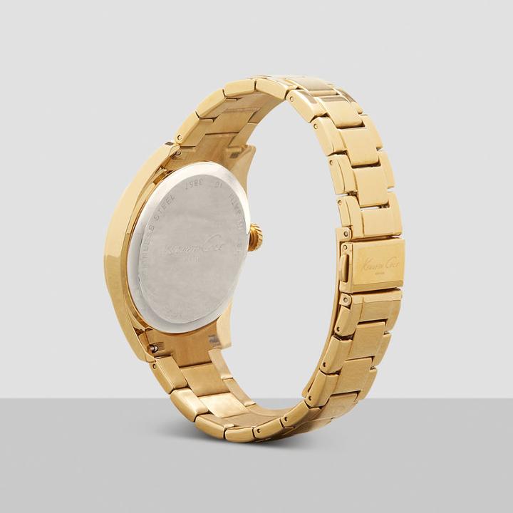 Kenneth Cole New York Gold Watch With Cutout Dial - Neutral