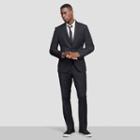 Kenneth Cole Black Label Thin Pinstripe Suit Jacket - Black