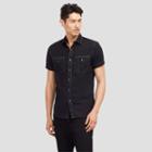 Kenneth Cole New York Short-sleeve Solid Shirt - Black