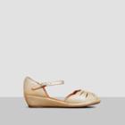 Gentle Souls By Kenneth Cole Lily Moon Metallic Leather Sandal - Gold