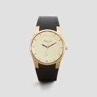 Kenneth Cole New York Gold Watch With Black Rubber Strap - Neutral