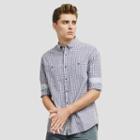 Reaction Kenneth Cole Two-pocket Mini Check Button-down Shirt - Plum Jam Cb