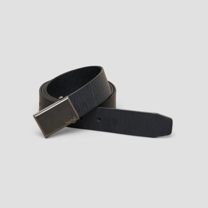 Kenneth Cole New York Cut Edge Matural Strap Belt - Black