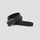 Kenneth Cole New York Cut Edge Matural Strap Belt - Black