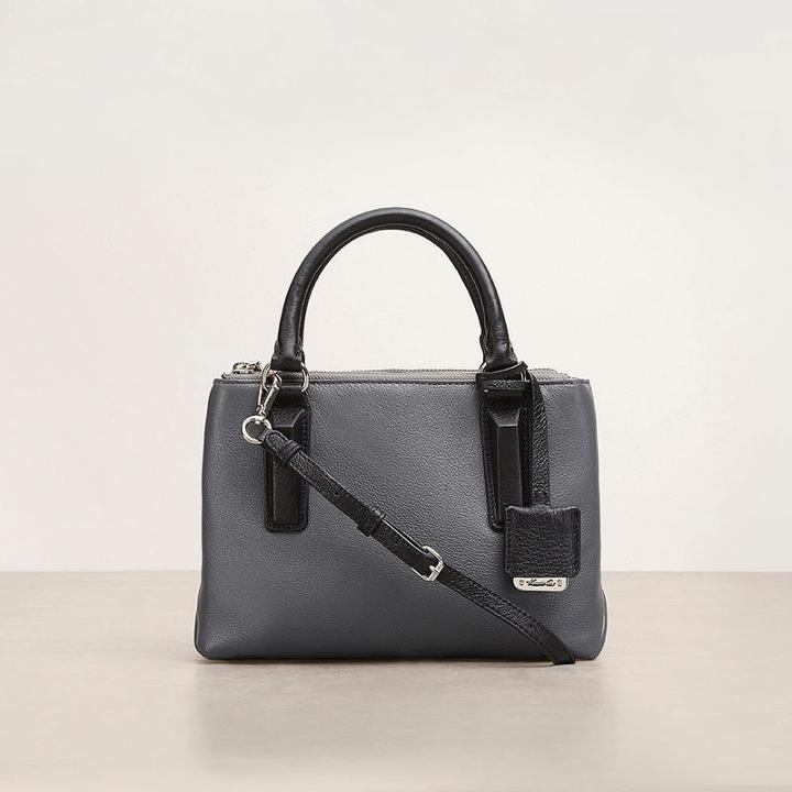 Kenneth Cole New York Houston Leather Crossbody - Cool Grey/bl