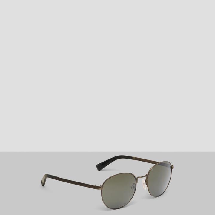 Kenneth Cole New York Round Mirrored Sunglasses - Mdkgrn/grn