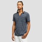 Kenneth Cole New York Striped V-neck Henley T-shirt - Indigo