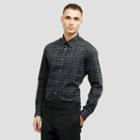 Reaction Kenneth Cole Tonal Check Extra Slim-fit Dress Shirt - Charcoal